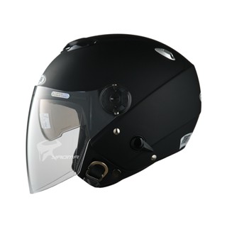 【ZEUS】安全帽 ZS-202FB 消光黑 霧面黑 素色 內建鏡片 半罩 3/4罩 內襯可拆 ZS202FB｜耀瑪騎士