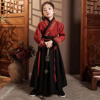 【臺灣 出貨】萬聖節服裝兒童 角色扮演服 cosplay服裝 花木蘭漢服俠客霸氣表演服武俠古裝男女童演出服 萬聖節小朋友