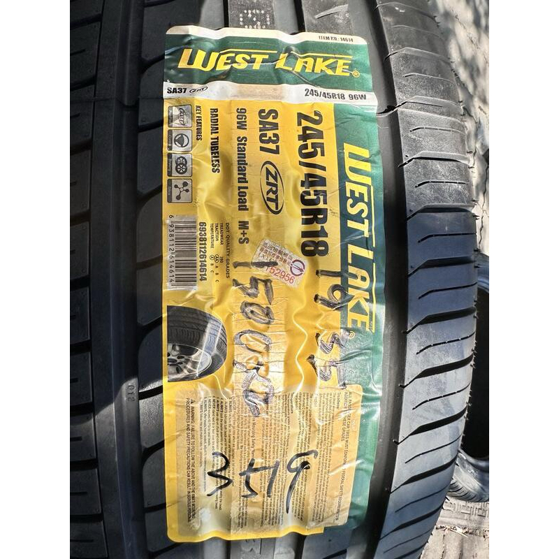 🔺 阿傑 全新庫存胎 2019年 245/45R18 威獅 SPORT SA-37 有2條 一條1500