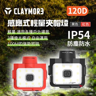 【CLAYMORE】120D 感應式輕量夾帽燈 防水防塵 釣魚燈 夾燈 輕量頭燈 運動 防水頭燈 登山 露營 悠遊戶外
