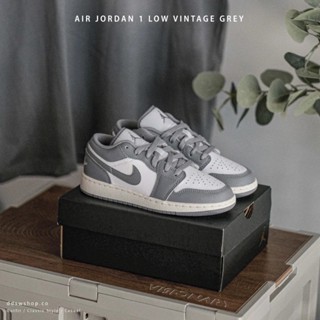 Nike Air Jordan 1 Low "Vintage Grey" 復古灰 奶油底 大童款 553560-053