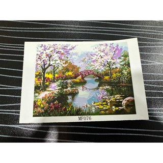 h01📣【現貨 全新】 數字DIY油畫 居家裝飾 優美風景 無框油畫