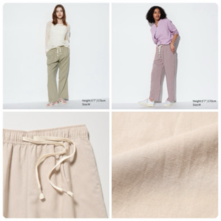 日本🇯🇵UNIQLO現貨 春季女裝 亞麻混紡輕便長褲 466323 原價790特價490 尺寸XL 全新品吊牌未拆