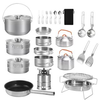 【小當家】不鏽鋼戶外鍋具 登山 輕裝 鈦 野炊餐具 免運 露營 鍋具杯 鈦湯鍋 鈦碗 鈦酒杯 廚具 燒水壺 純鈦