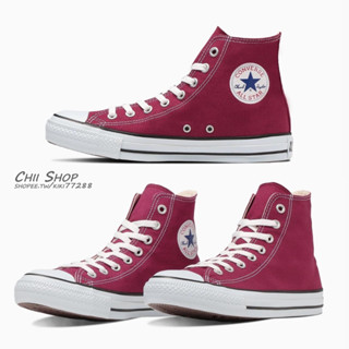 【CHII】日本限定 Converse CANVAS ALL STAR HI 高筒 基本定番款 暗紅色