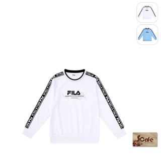 【FILA】KIDS 孩童款 吸濕排汗 長袖 運動上衣-白色 1TEX-8301-WT
