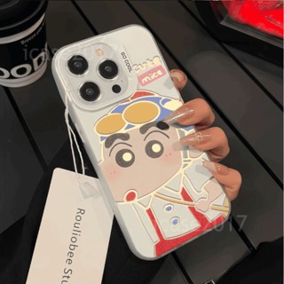 情侶小新支架手機殼蘋果iPhone 16e 15 Pro Max 14 Plus 13 12 11 i8 XR保護套硬殼