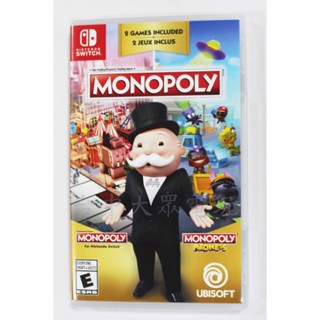 Switch NS 地產大亨 1 + 瘋樂 MONOPOLY 大富翁 (中文版)一代沒中文(二手商品)【臺中大眾電玩】