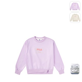 【FILA】KIDS 女童款 吸濕排汗 長袖上衣-紫色 5TEX-8327-PL
