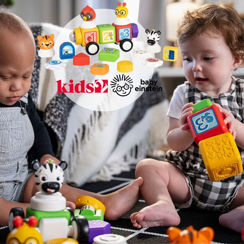 【美國kids2】Baby Einstein魔法動物園磁性積木20pcs 嬰幼兒玩具/大塊積木