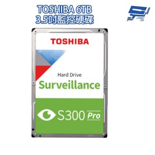 昌運監視器 TOSHIBA 東芝 6TB 監控型3.5吋硬碟 監控系統專用 7200轉 HDWTA60UZSVA