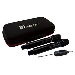 【桃園大旺】Golden Voice 金嗓 GVM-100 原廠接收器+無線麥克風二隻 高音質雙頻無線麥克風 贈收納盒