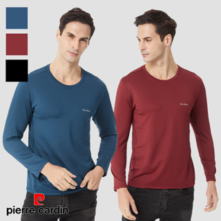 【pierre cardin 皮爾卡登】導濕恆溫保暖圓領長袖-SPC3350