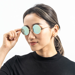 2is OriG 太陽眼鏡 偏光鏡片│復古圓框│綠色反光鏡片│抗UV400