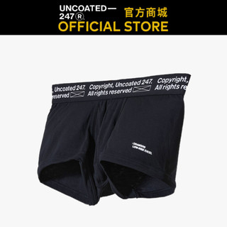 【UNCOATED 247】Drawers Low-rise 經典低腰平口內褲 曜石黑