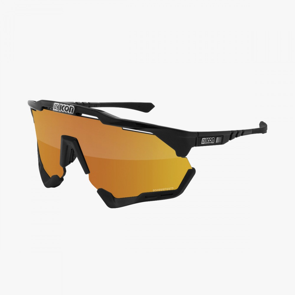 SCICON AEROSHADE XL 運動眼鏡 亮面黑框 / 鏡面銅片