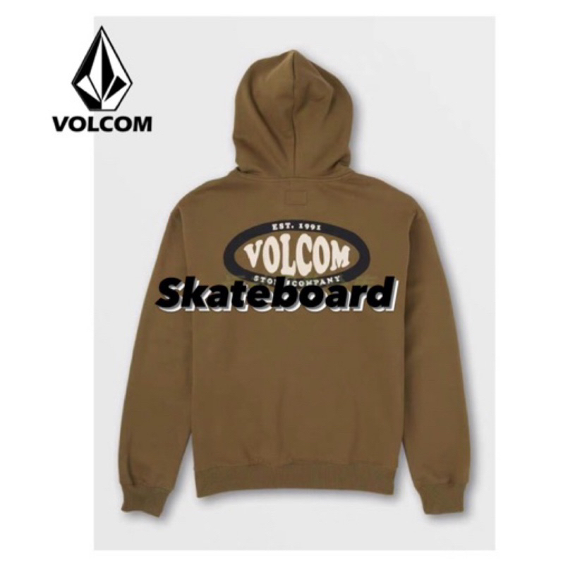 歐洲代購VOLCOM HOODIE 23 鑽石 連帽長袖T恤 橄欖綠 軍綠色 字母 潮流 街頭 衝浪 偏大