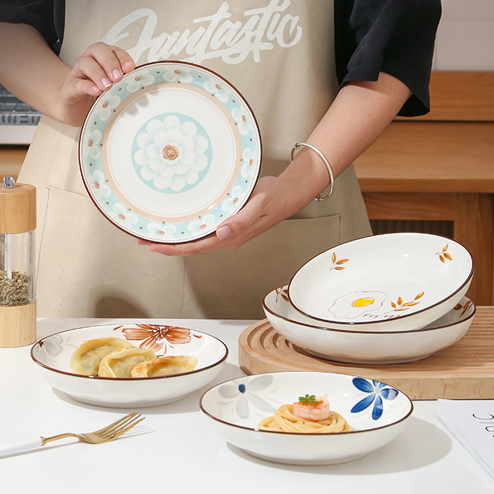 ❤川島❤菜盤 碟子 陶瓷盤 圓盤 餐盤 沙拉盤 點心盤 湯盤 早餐盤 盤子 碗 餐具組 魚盤