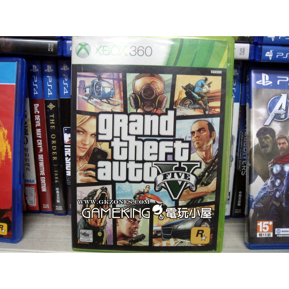 三重蘆洲電玩 - XBOX360 俠盜獵車手5 GTA5 Grand Theft Auto V 中文版  [二手]