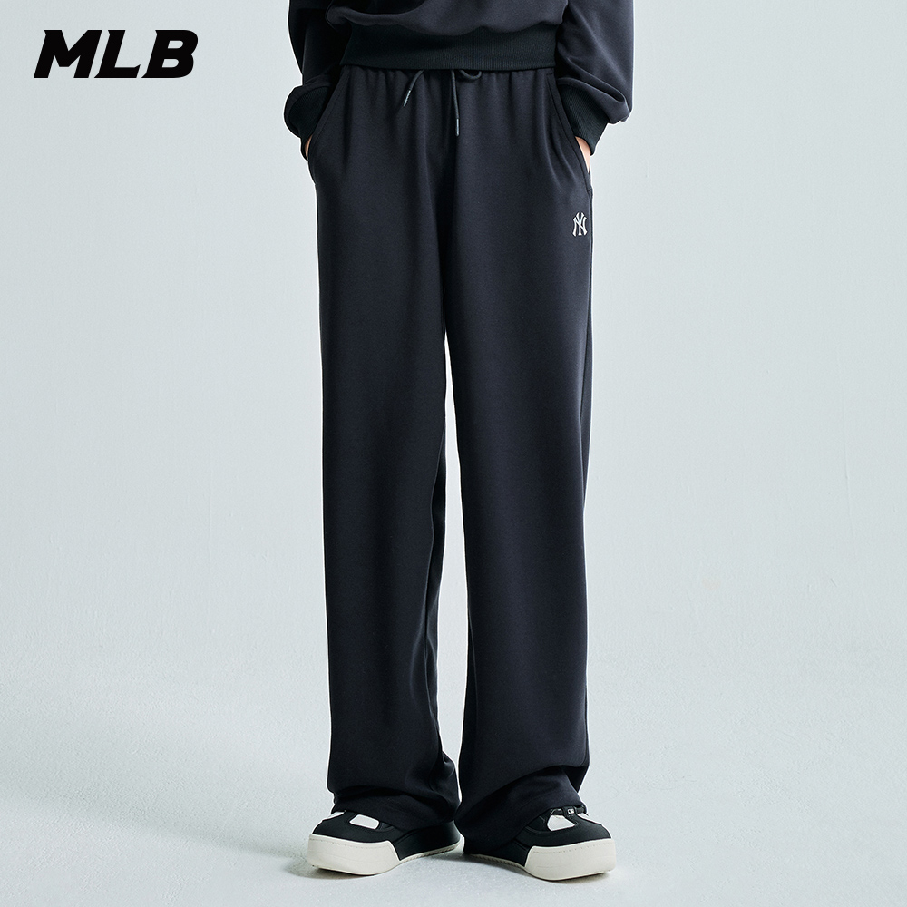 MLB 小Logo女版運動褲 休閒長褲 紐約洋基隊 (3FPTB2034-50BKS)【官方旗艦店】