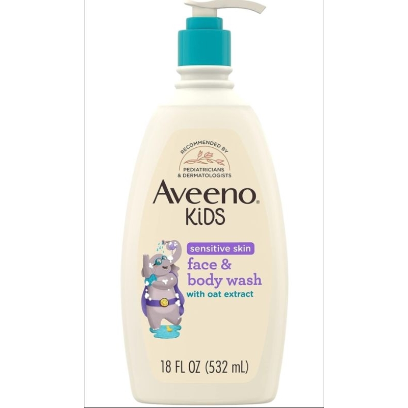 Aveeno 兒童敏感皮膚臉部和身體沐浴露