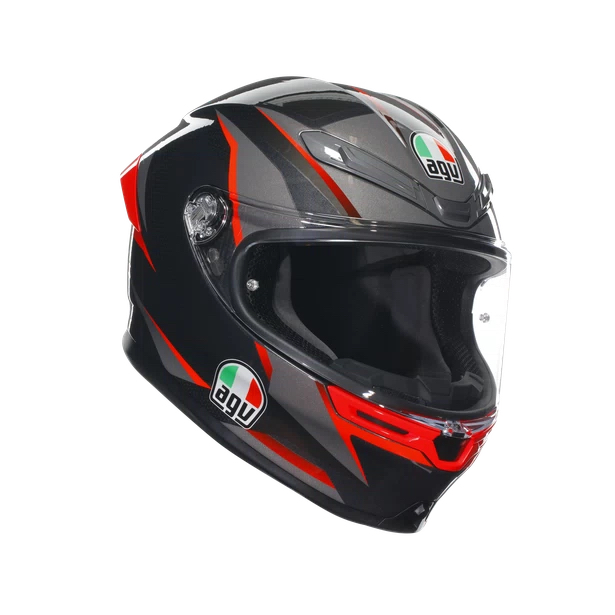 任我行騎士 AGV K6S 彩繪 SLASHCUT 黑灰紅 全罩 全罩安全帽 極輕量化 通風 舒適 全新設計 K6 S