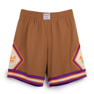M&N官方直送 Mitchell & Ness Branded Diamond Short 短褲 棕 網布運動款