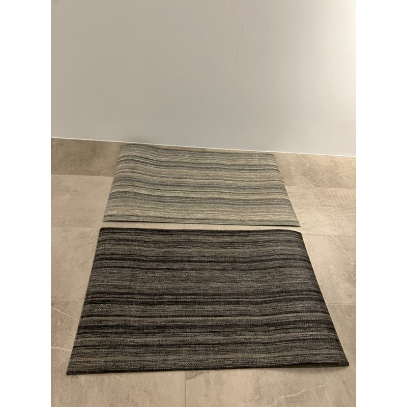 特力屋 50x80 cm 地墊 地毯 塑膠 條紋 時尚 止滑 耐磨  北歐風 兩塊一起 買一送一