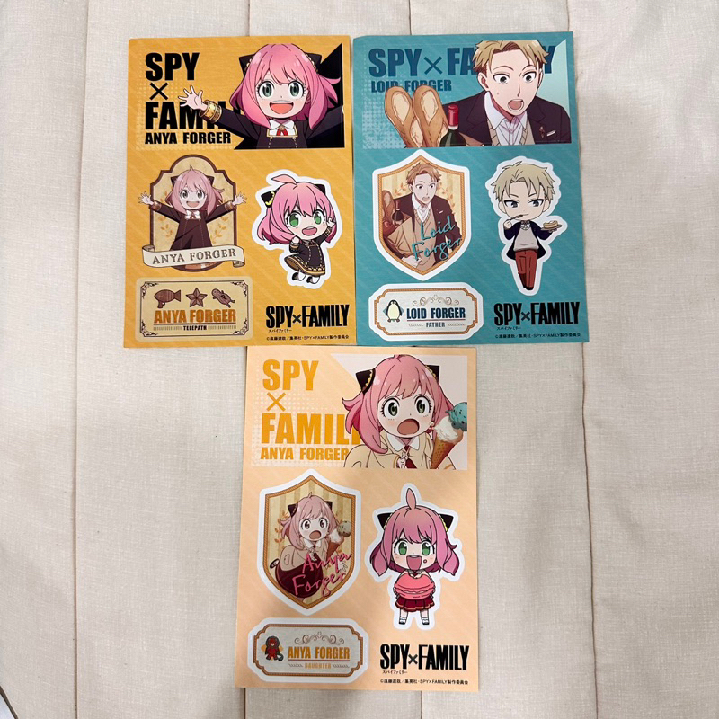 🍭Ruo🍭日貨 正版 間諜家家酒 SPY FAMILY 貼紙 安妮亞 約兒 洛伊德 佛傑 彭德 尤利
