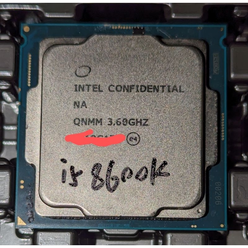 intel i5 8600k 3.6g qnmm 散裝正顯 8代 cpu 1151