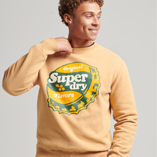 【Superdry】男裝 圓領套頭衫 Cooper Nostalgia 薑黃棕褐