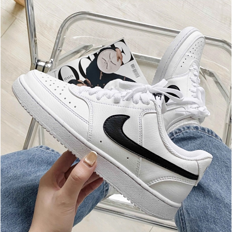 𝐌𝐫.𝐏𝐚𝐧𝐠𝐤𝐚©NIKE COURT VISION 白黑 黑勾 環保 復古小白鞋 女鞋 DH3158-101