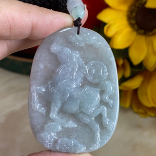 臺灣現貨 天然翡翠A貨，馬到成功，紫羅蘭 一馬當先 雕刻，緬甸玉生肖馬雕刻墜，項鍊
