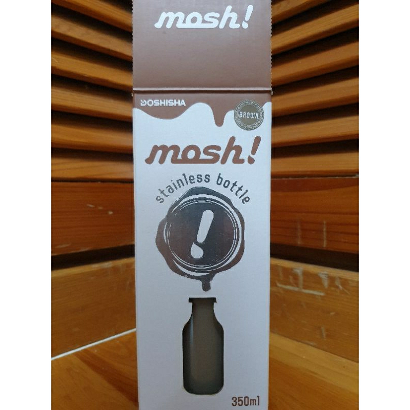 【日本 mosh! 】全新 牛奶系保溫瓶 保冷瓶 牛奶瓶造型 不鏽鋼保溫瓶 350ml 可可棕