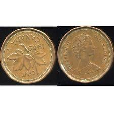 【全球硬幣】加拿大 1989年1C 1分 CANADA coin 品項美 AU