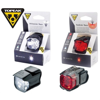 TOPEAK WhiteLite Race 1M超廣角 前燈、後燈，高亮度LED 防水鑽石前後燈