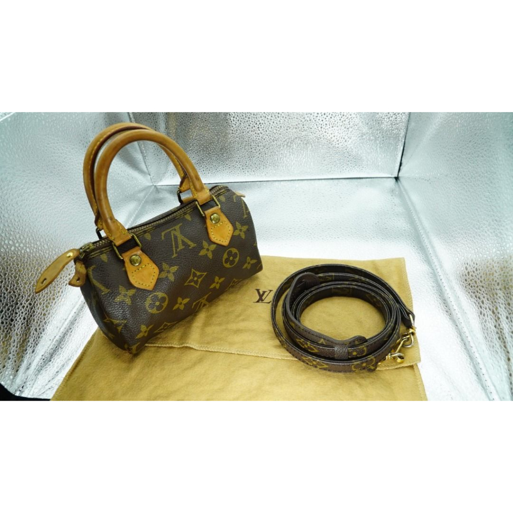 LOUIS VUITTON 路易威登 LV mini Speedy 2WAY 波士頓 迷你 Monogram 手提 側背