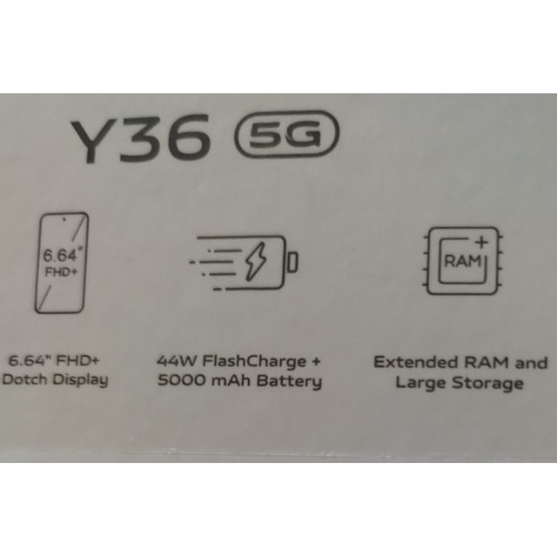 Vivo 維沃 y36 大電量 指紋解鎖 雙鏡頭 二代5G機種 黑色 256g 台灣公司貨