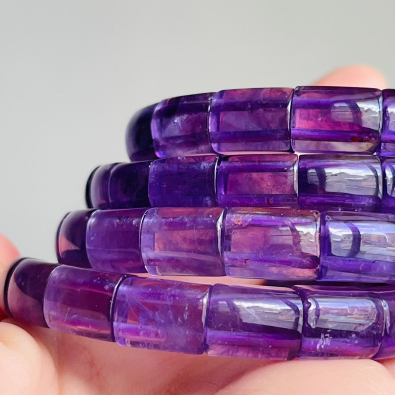 [原石] 紫水晶 手排 水晶手串
