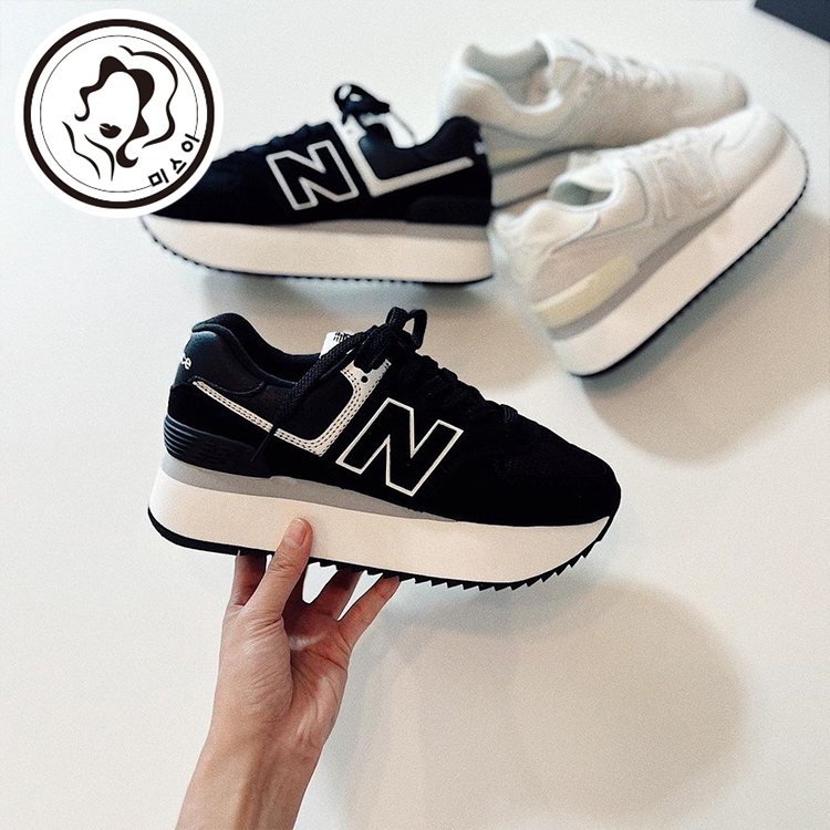 new balance 574 厚底款 IU同款 元祖灰 粉色 米色 增高 WL574ZBA WL574ZAA