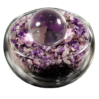 【A1寶石】日本頂級天然紫水晶 白水晶球聚寶盆 招財轉運居家風水必備