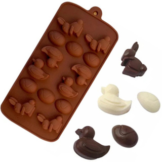 14連兔子鴨子巧克力矽膠模 矽膠模具 烘焙工具 巧克力模 巧克力模具 手工皂 矽膠模 模具 蛋糕模 耐熱烤模 動物模具
