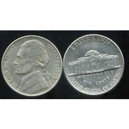 【全球硬幣 】美國1992年5分 FIVE CENTS 湯馬斯·傑佛遜總統AU