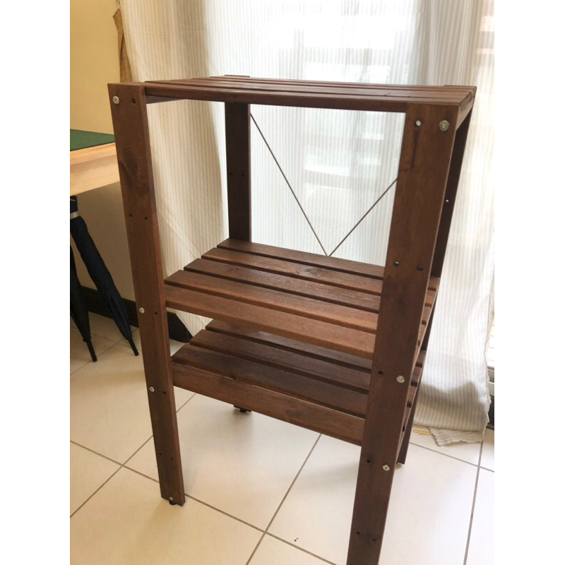 IKEA TORDH 棕色實木戶外層架組*二手良品