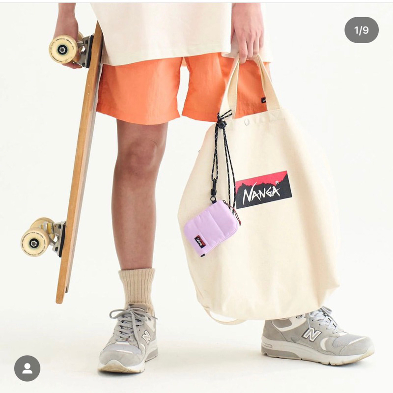 ［近全新］ NANGA Logo Canvas Tote 2 Way Bag 托特包 日本帶回/斷捨離