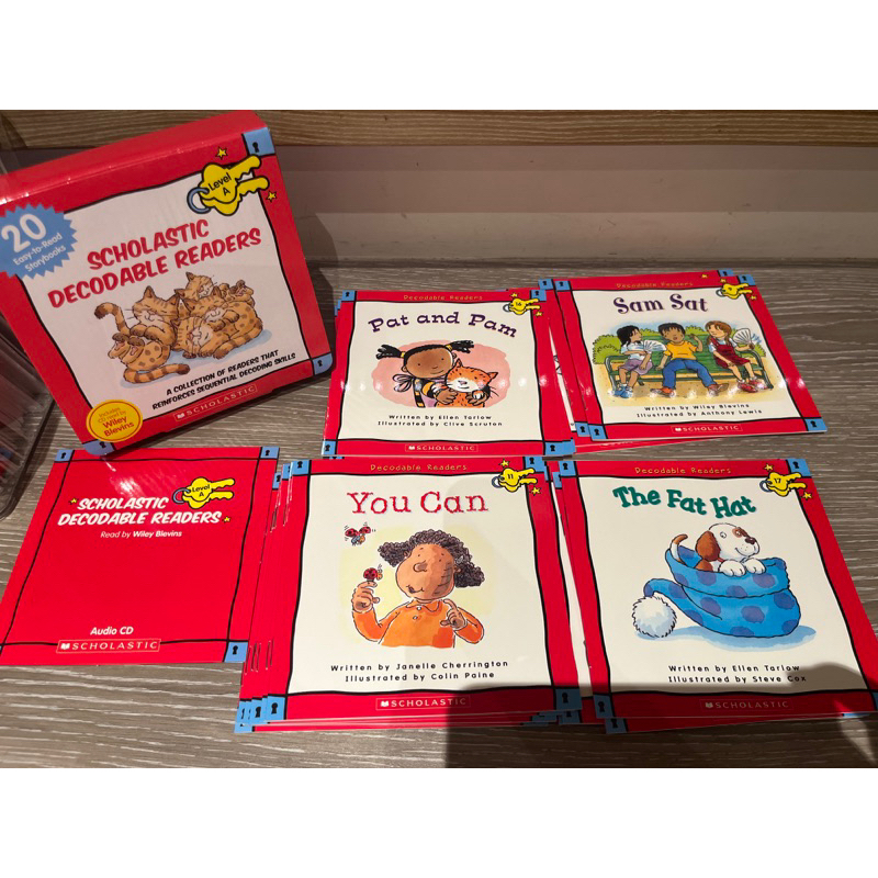 phonics 英文自然拼讀 超可愛套書20本 1CD scholastic decodable reader出品