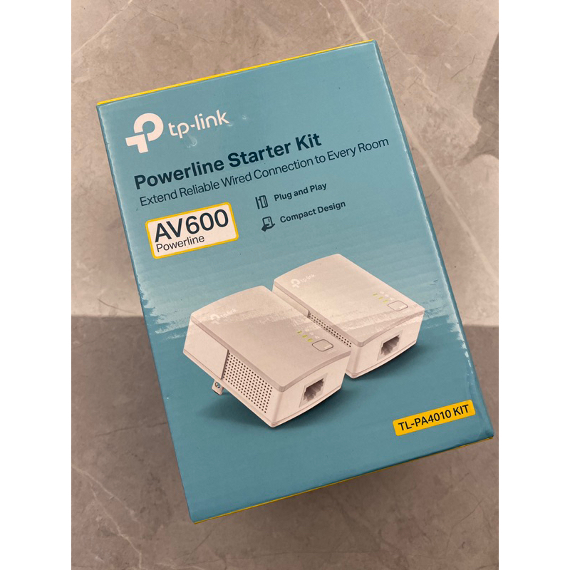 TP-LINK TL-PA4010KIT AV600 電力線網路橋接器 雙包組 插座轉網路孔