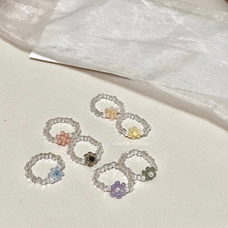 ʟ’ᴀᴍᴏᴜʀ sᴛᴜᴅɪᴏ｜一朵Colorful小花系列 手工串珠戒指