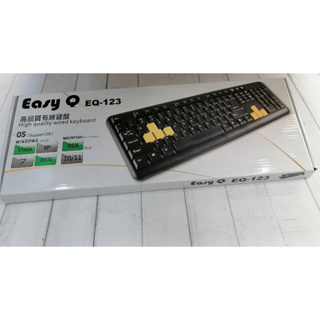 Easy Q 高品質 有線 靜音 鍵盤 EQ-123 有線鍵盤 防水設計