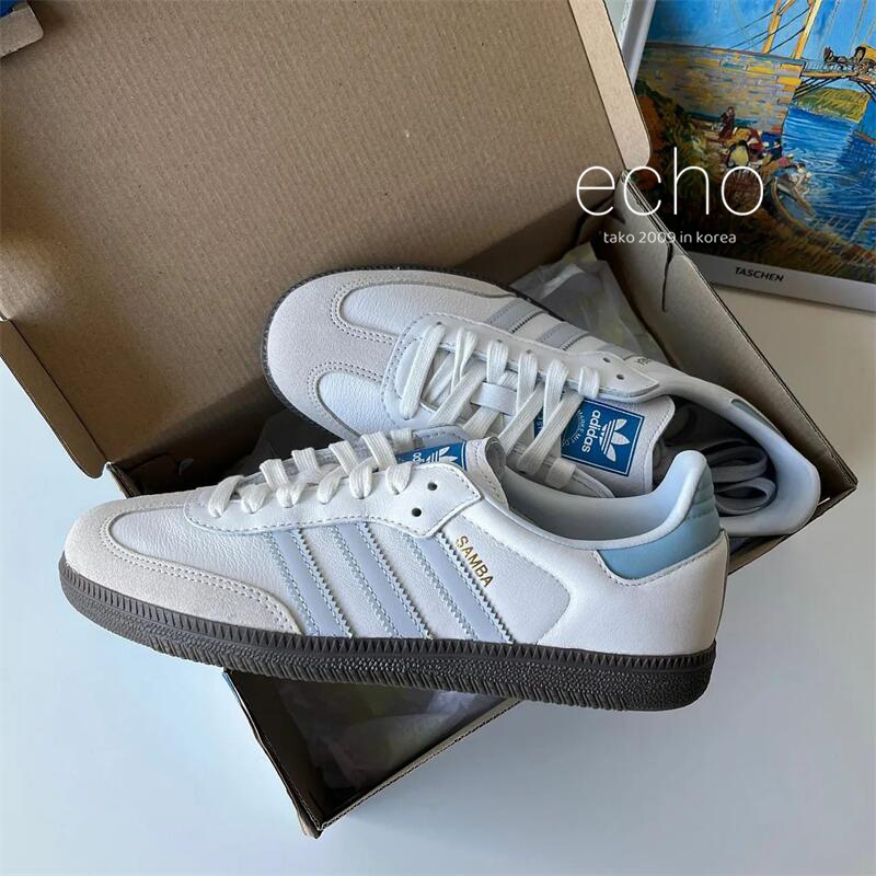 Echo鞋類- Adidas Originals Samba OG 天空藍 白 藍 經典鞋 德訓鞋 ID2055 人氣款